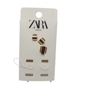 Zara Gold Tone Ear Cuff Set As Is Missing Hoop Earrings